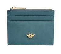 Alice Wheeler Porte-monnaie et cartes en cuir vegan Bee pour femme, bleu sarcelle, Taille unique, Classique