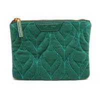 Alice Wheeler Trousse de maquillage matelassée en velours 15,5 x 13,5 x 2,5 cm - Plusieurs couleurs, bleu sarcelle, Voyage de luxe