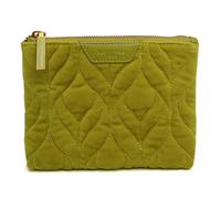 Alice Wheeler Trousse de maquillage matelassée en velours 15,5 x 13,5 x 2,5 cm - Plusieurs couleurs, citron vert, Voyage de luxe