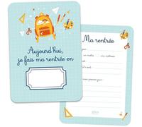 aliceandberry Carte rentrée scolaire Je fais ma rentrée des classes - Souvenir photo enfant école primaire - Idée Cadeau écolier (1 carte)