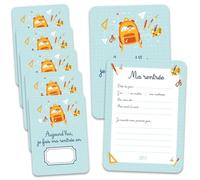 aliceandberry Souvenir rentrée scolaire Je fais ma rentrée des classes - Carte photo enfant école primaire - Idée Cadeau enfant écolier (5 cartes)