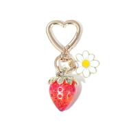 ALICEEDG Cadeaux pour femmes, cadeau d'adieu, cadeau d'enseignant, cadeau d'anniversaire pour meilleurs amis, filles, mère, collègues, porte-clés, cadeaux de fraise, Rose, taille unique