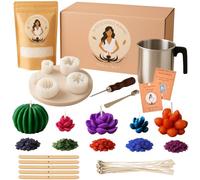 Alice's candle making, Kit de fabrication de bougies complet pour la creation de bougie :Kit bougie a faire soi meme adulte. Moule pour bougies, cire de soja, mèches, colorants.