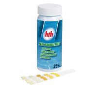 HTH Bandelettes de test pour analyse eau piscine et spa – 25 bandelettes