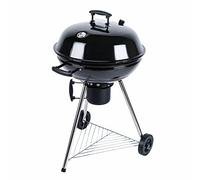 Barbecue charbon de bois ⌀57cm Georges noir, récupérateur de cendres, grille chromée, fumoir