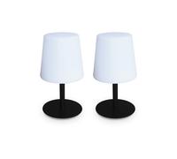 Alice's Garden - LAMPADA S COLOR - Lot de 2 lampes de table LED de 28cm noire - Lampes de table décorative lumineuse. Ø 16cm