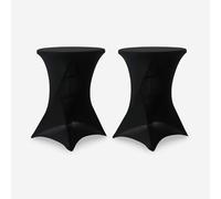 Alice's Garden - Lot de 2 Housses - Gala - Housses pour Mange-Debout Ø80cm. Polyester. Noir