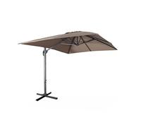 Alice's Garden - Parasol déporté rectangulaire 3x4m - Wimereux - Taupe- Parasol excentré inclinable dans 5 positions. rotatif à 360°.