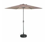 Alice's Garden - Parasol droit rond Ø300cm - Touquet Taupe - mât central en aluminium orientable et manivelle d'ouverture