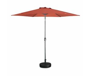 Alice's Garden - Parasol droit rond Ø300cm - Touquet Terracotta - mât central en aluminium orientable et manivelle d'ouverture