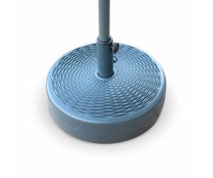 Alice's Garden - Pied de Parasol Plastique - Pedibus Gris - Base remplissable pour Parasol à mât Central. Aspect résine tressée