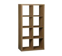 Alice's Garden sweeek - Etagère bibliothèque 4 Niveaux 8 Compartiments. casiers. Effet Bois de manguier. L 76 x P 39 x H 146cm