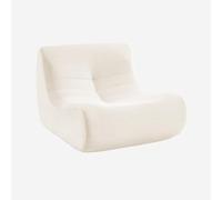 Chauffeuse velours côtelé 1 place crème L 91 x P 105 x H 72 cm - SOKOL