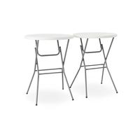 Alice's Garden sweeek- Lot de 2 Tables Hautes de réception - Gala - Mange Debout. Pliables. Ø80cm x 110cm