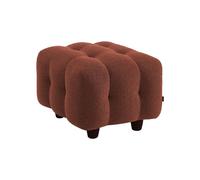 Alice's Garden sweeek - Pouf. Module pour canapé. Repose-Pieds pour canapé 2 Places en Bouclette texturée Terracotta L 69 x P 59 x H 48cm - Leon