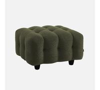 Alice's Garden sweeek - Pouf. Module pour canapé. Repose-Pieds pour canapé 3 Places en Bouclette texturée Kaki L 69 x P 59 x H 48cm - Leon