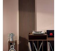 sweeek - Set de 2 Panneaux muraux acoustiques décoratifs en Feutrine et MDF Noyer 60x120cm - Kyoto