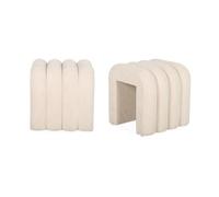 Alice's Garden sweeek - Set de 2 poufs contemporains en Tissu Beige