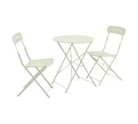 Alice's Garden sweeek - Table de Jardin bistrot Pliante Ronde Acier + 2 assises Vert - Balconea