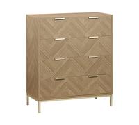Alice's Home - Commode Budapest. Quatre tiroirs. décor Chevrons L 80 x l 40 x H 95cm