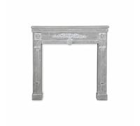 Manteau de cheminée - Romance - décor bois gris cérusé