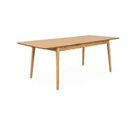 Alice's Home - Table à Manger Extensible Naturelle rectangulaire Lina 6 à 8 Places. 160 à 210cm