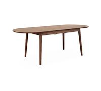 Alice's Home - Table à Manger Extensible Ovale Couleur Noyer Lisa 6 à 8 Places. 160 à 210cm