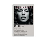 Alicia Keys Poster sur toile de l'album As I Am - Impression artistique moderne pour salon - 40 x 60 cm - Sans cadre