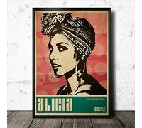 Alicia Keys Soul Funk Pop Art Poster Musique Intérieur/Extérieur Décoration murale en métal Affiche 20,3 x 30,5 cm