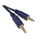 Alida Systems Câble jack blindé et plaqué or 24 carats Bleu foncé 1,2 m