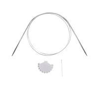 Alide Aiguilles à tricoter circulaires de 4 mm, 120 cm, en acier inoxydable, pour tricoter des couvertures, des pulls, des écharpes, des chaussettes, des gants et des chapeaux.
