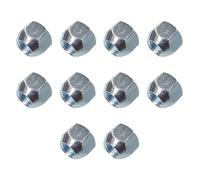 Alide Lot de 10 écrous de roue de remorque M12 x 1,5, compatibles avec Toyeto Coaster et Land Cruiser, argentés