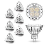 ALIDE Lot de 6 ampoules LED MR16 GU5.3 5 W 4000 K neutre/blanc naturel équivalentes aux halogènes 20 W-35 W, ampoules MR16 basse tension 12 V pour éclairage de piste de plafond, non dimmable, 450 lm