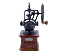 Alide Moulin à café manuel style vintage, petit moulin à grains en bois, moulin à grains à rouleaux, manivelle pour presse française, Aeropress, expresso (marron)