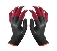 Alide Paire De Gants De Jardinage Imperméables À 8 Griffes Pour Creuser, Planter Et Cultiver (noir Et Rouge)