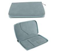 Alide Portefeuille de Voyage en Cuir synthétique avec Blocage RFID pour Passeport, Billets, Cartes d'identité et de crédit (Unisexe : Femmes et Hommes) (Bleu)