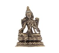 Alide Statue de Bouddha Tara verte ancienne, statue de Bouddha en laiton, pour la maison, le bureau, le jardin, pour l'intérieur et l'extérieur