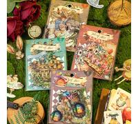 Alideco Lot de 120 autocollants vintage Alice Story pour scrapbooking, journal, travaux manuels, décoration, autocollants (ailisigushi)