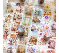 Alideco Lot de 6 rubans adhésifs décoratifs vintage Kawaii Girl Coffee Washi - Idéal pour les fournitures de bullet journal, les arts, le scrapbooking, les loisirs créatifs, les planificateurs