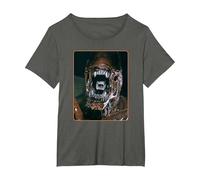 Alien 45th Anniversary AVP: Alien vs. Predator Xenomorph T-Shirt, Femme Grandes Tailles, Asphalte, 2X