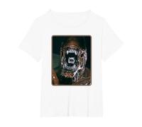 Alien 45th Anniversary AVP: Alien vs. Predator Xenomorph T-Shirt, Femme Grandes Tailles, Blanc, 3X