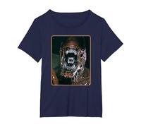 Alien 45th Anniversary AVP: Alien vs. Predator Xenomorph T-Shirt, Femme Grandes Tailles, Bleu Marine, 2X