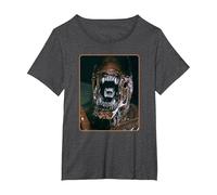Alien 45th Anniversary AVP: Alien vs. Predator Xenomorph T-Shirt, Femme Grandes Tailles, Chiné Foncé, 5X