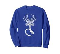 Alien 45th Anniversary Movie Xenomorph Facehugger Art Sweatshirt, Unisexe pour Adultes, Bleu Royal, M