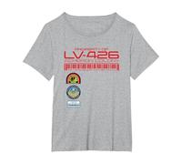 Alien 45th Anniversary Property of LV-426 Acheron Colony T-Shirt, Femme Grandes Tailles, Gris Chiné, 3X