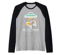 Alien Abduction Cattle Angus Beef We're Having Hamburgers Manche Raglan