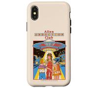 Alien Abduction Club UFO Retro Vintage Funny Adult Humor Coque pour iPhone X/XS