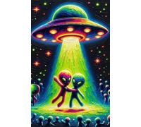 Alien abduction Notebook with Valentine's Day vibes.: A Cosmic Journey Through Love with A UFO-Themed Journal for Sci-Fi and Love Enthusiasts with 100 Ruled Pages