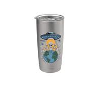 Alien Abduction Terre Ufo Space Gobelet isotherme en acier inoxydable double paroi