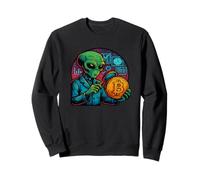 Alien Analyser Bitcoin avec des Graphiques Données de Fond Crypto Sweatshirt